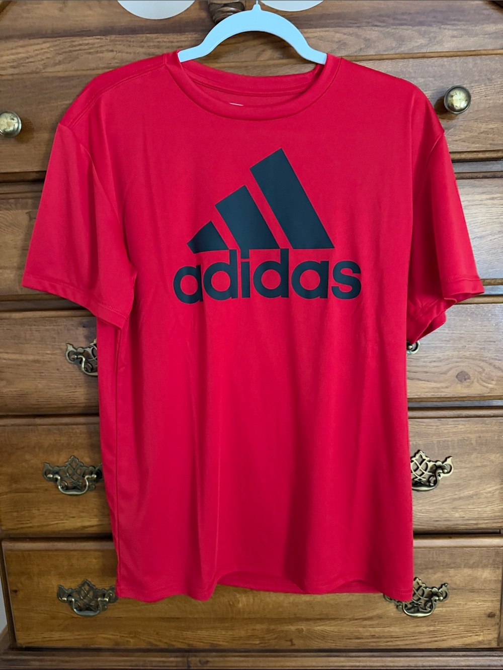 Teen boy adidas Red Short Sleeve Logo Tee